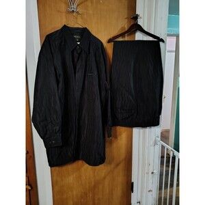 The Point Men’s Black Button Up Shirt & Pants Outfit Size 4XL 46 Waist